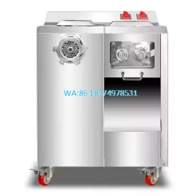 Wmwmnu for Restaurant Kitchen Meat Processor Dual Head Design Cut Fresh Meat Into Slices Strips and Grind Meat Into