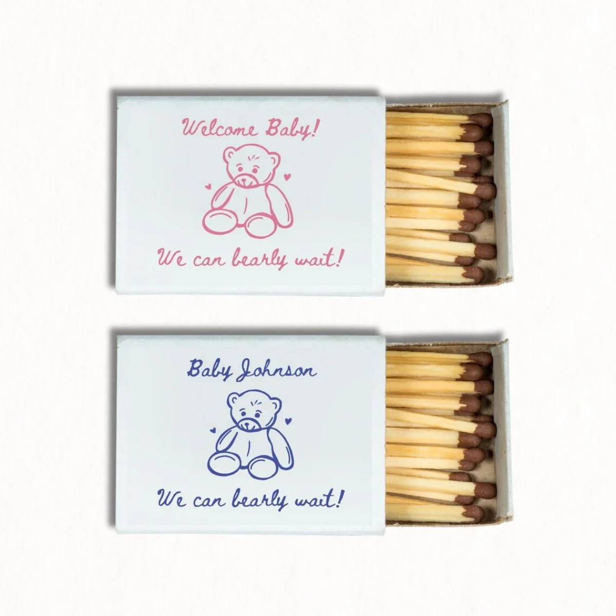 

We Can Bearly Wait Matchbox Template Design Locally Grown Baby Shower Matches Matchbox Favor Personalized Matchbooks Ralph Laure