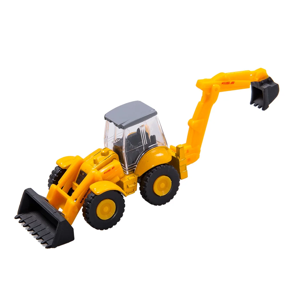 Simulation Alloy Bulldozer/Excavator Model HO Scale 1:87 Vehicle Car Diorama For Sand Table Landscape Scene Layout 1Pcs