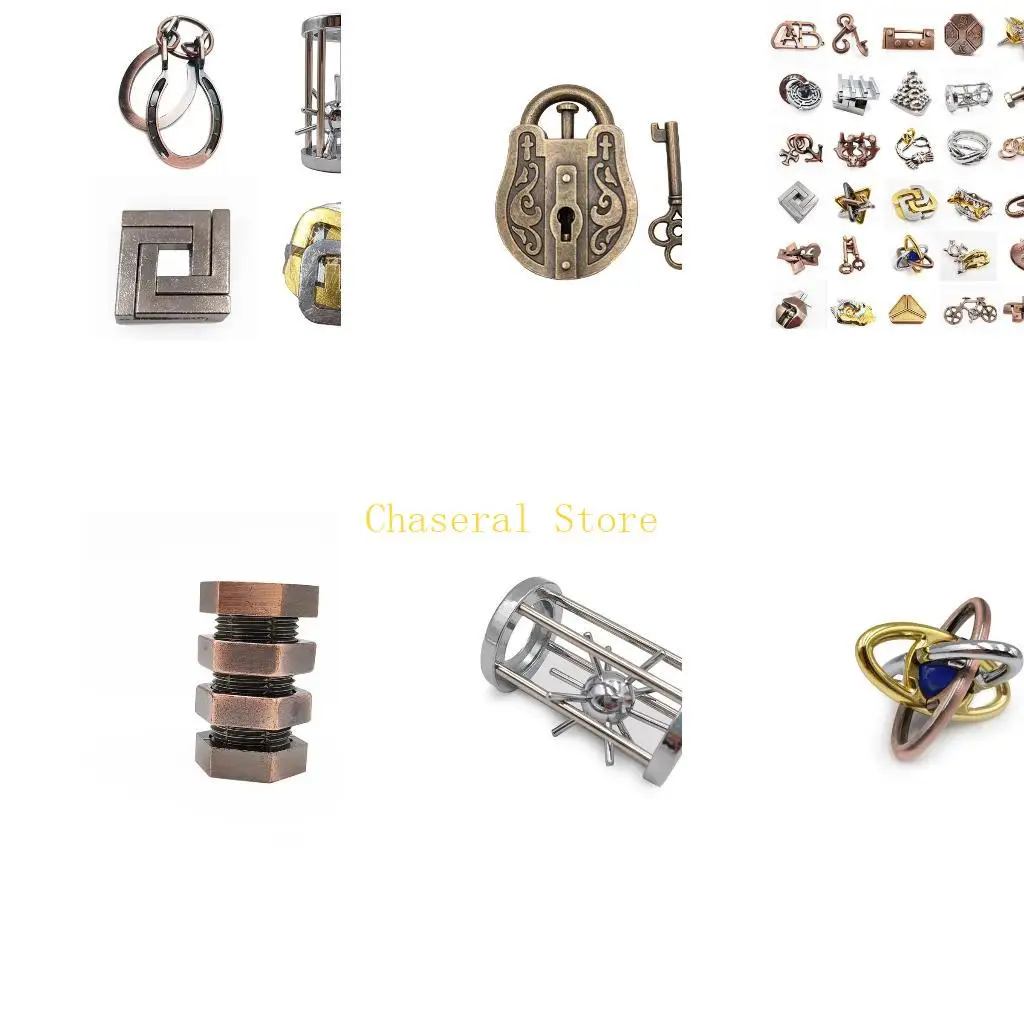 

E7CE Enlighten Cast Puzzles Game IQ Teaser for Adults Children Kids Metal Puzzle Wire IQ Mind