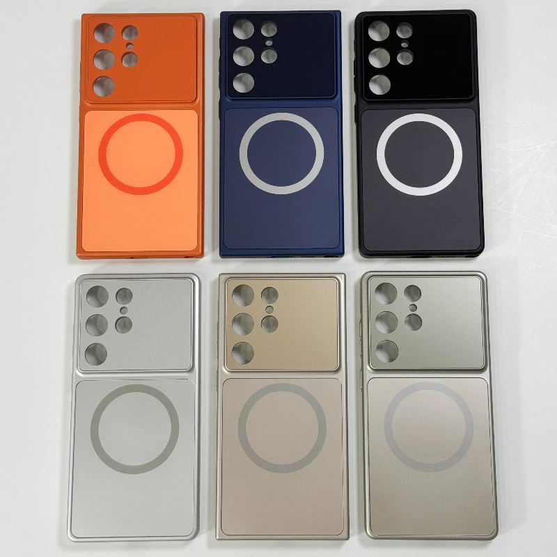Für Samsung Galaxy S26 Pro S25 S24 S23 Ultra Plus Glas Harte Magnetische Fall Für Magsafe Drahtlose Lade Kamera Schutz Abdeckung