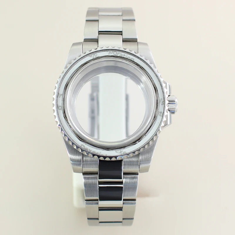 Caja de reloj resistente al agua para hombre, piezas de pulsera de cristal de zafiro para NH35 NH36 NH34 8215 Eta2824, movimiento de 28,5mm, esfera GMT SUB