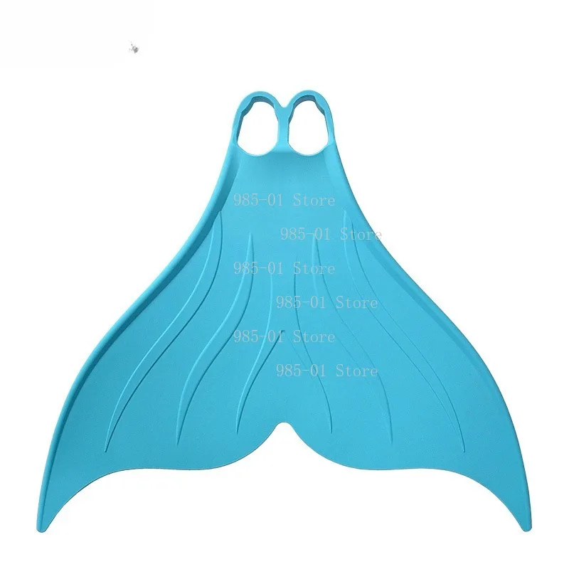Professional silicone mermaid flippers, adult single webbed frog shoes for free diving, fish tail design for swimming training