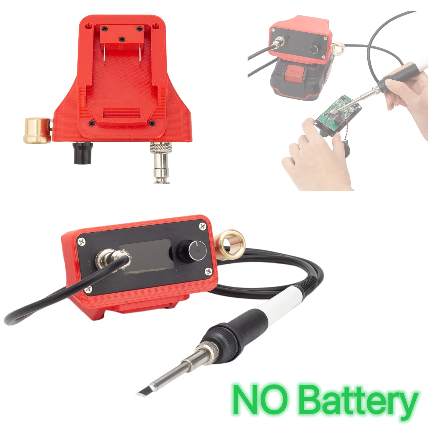 

Portable OLED T12 Soldering Iron Station Adjustable Welding Station For Lidl Parkside X20V Li-ion Battery for DIY Repair