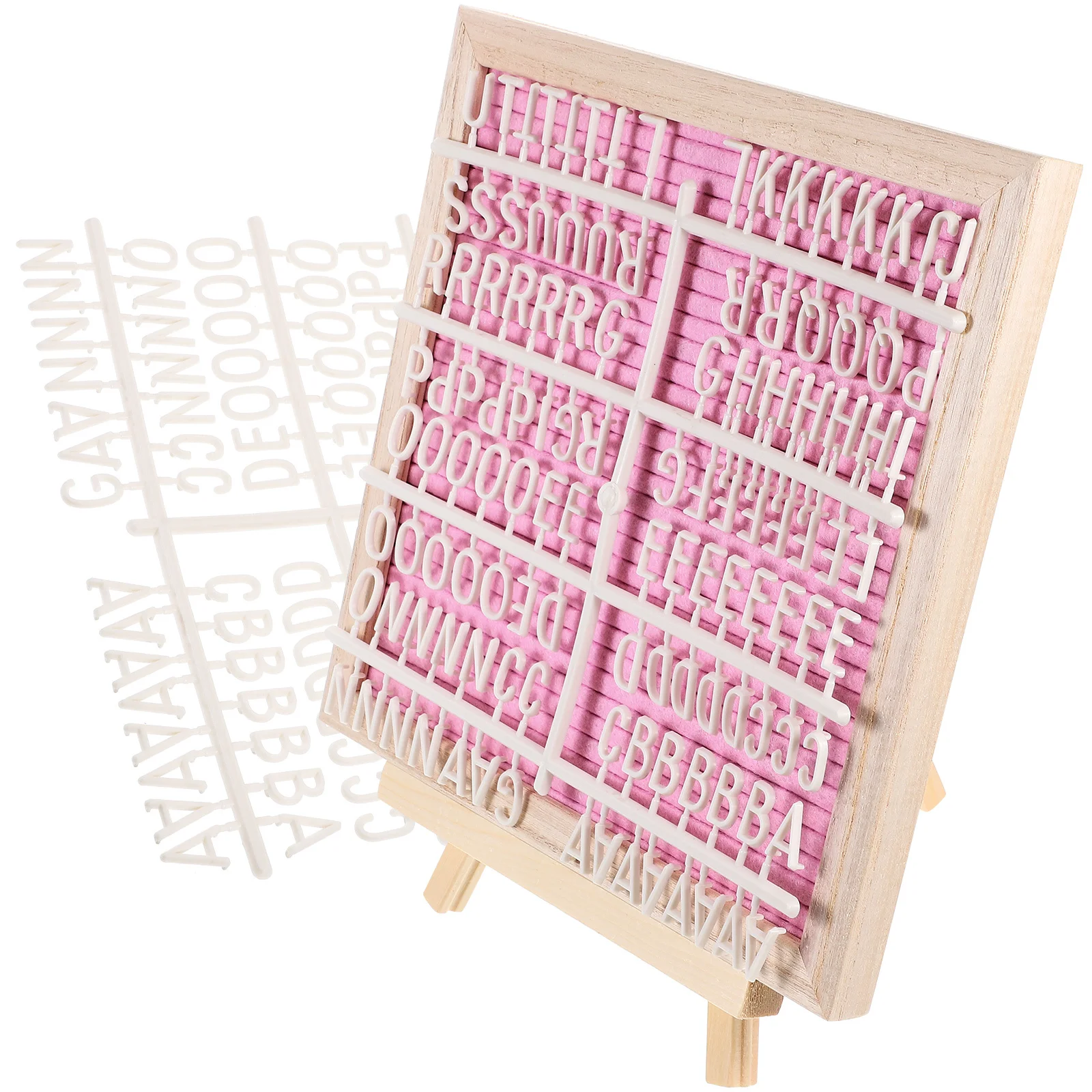 

1Set Double-Sided Felt Letter Board Wooden Frame Message Board Letters for Wedding Baby Shower Birthday Anniversary Desktop