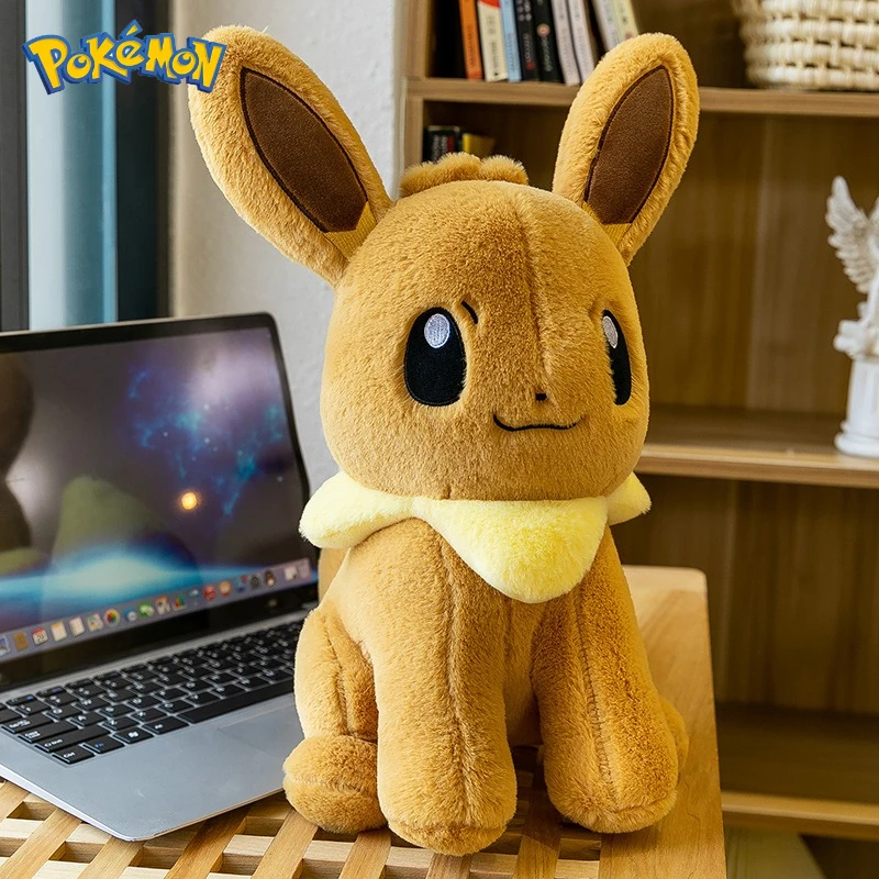 Peluche de Pokémon Eevee de 55/75/100cm, Muñeco de Peluche de Anime, Kawaii, Decoración para Habitación, Almohada, Regalos para Niños