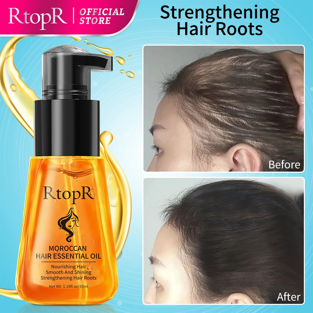 

Morocco Anti-hair Loss Essential Oil Smooth Hair Care Dyed Hair Perm Repair Loss Hair Mask Shampoo Hair Treatment