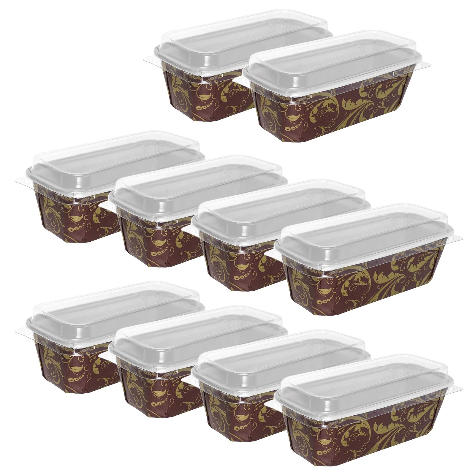 10 Uds. Cajas para pan de pastel, papel de libra, revestimientos para sartén de pan, molde para perritos calientes, lámina desechable para hornear, Mini tapas, caja de Navidad