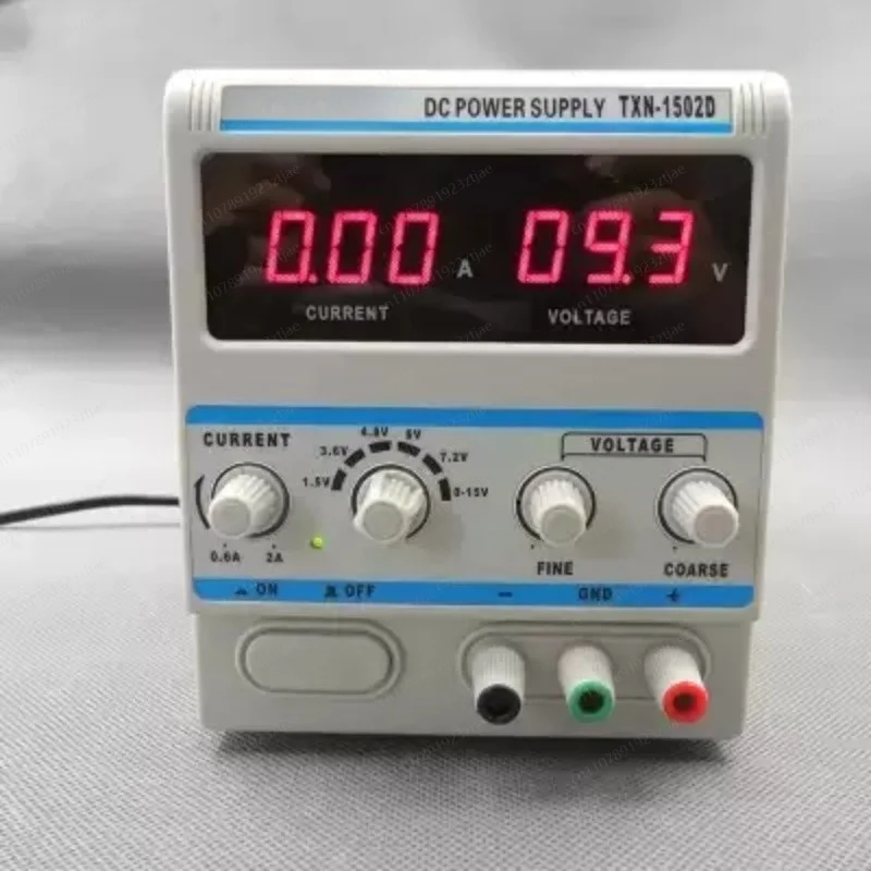 TXN‑1502D Linear Adjustable DC Power Supply, 15V 2A for Device Repair, Student and Teaching Lab