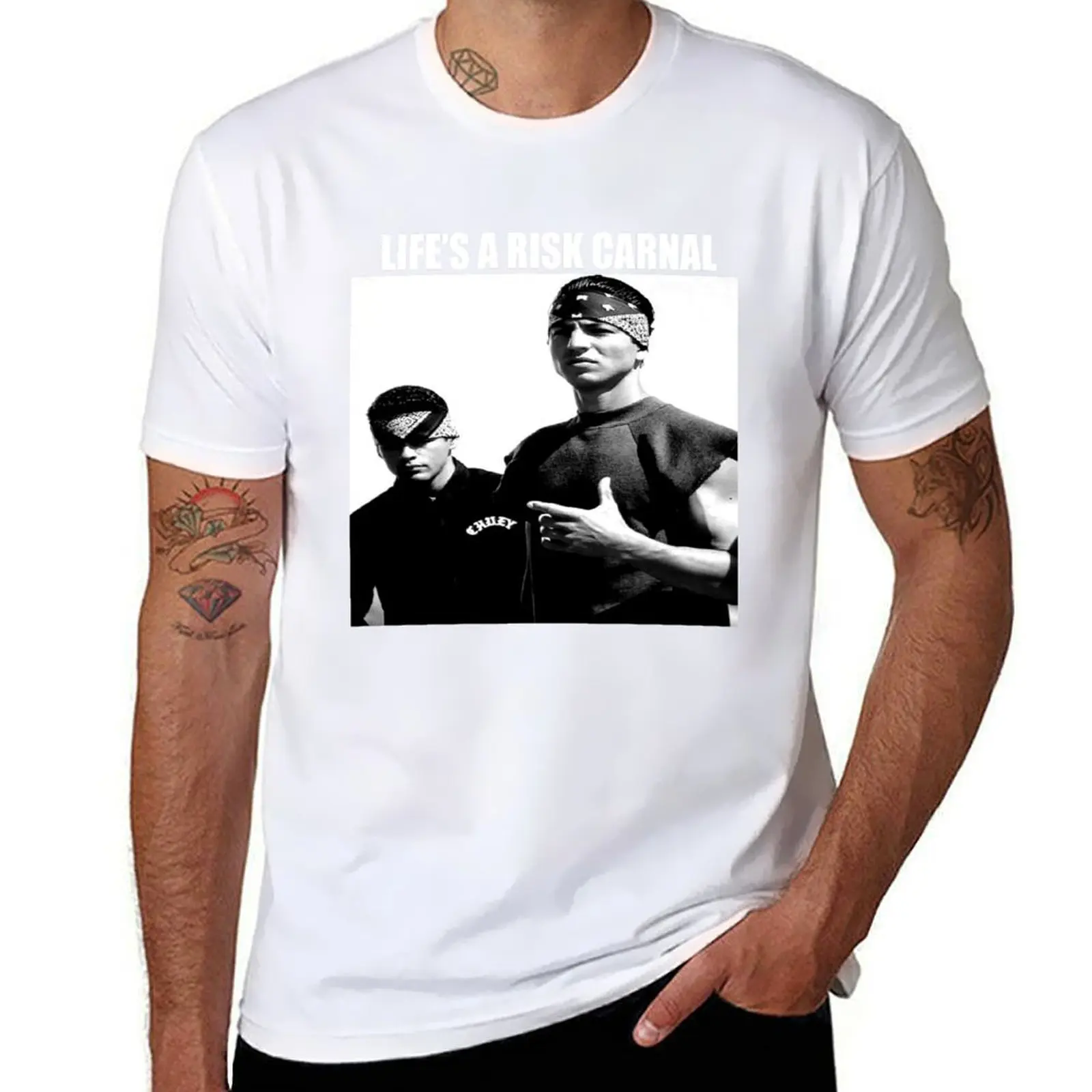 

Life's A Risk Carnal Vintage Shirt Blood In Blood Out Inspired T-Shirt t shirt men 100% cotton luxury brand T-Shirt