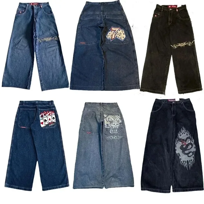 JNCO Y2K Baggy Jeans Top Quality Embroidered Clothing Streetwear New Hip Hop high waisted jeans Vintage Men Women wide leg jeans