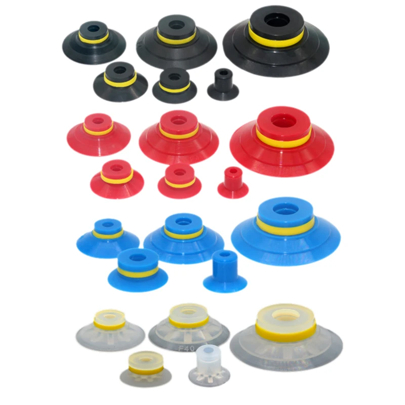 5Pcs Robot Arm Vacuum Silicone Suction Cup VF-15 20 25 30 40 50 Corrugated Thin Strong Silicone Suction Cup