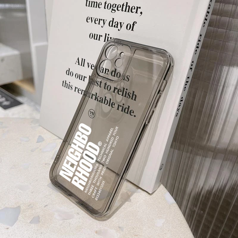 Transparent Photo Frame Soft Cover NBHD Street Trend Culture Brand Neighborhood Phone Case For iPhone14 11Pro 8Plus 13 12 XR Max