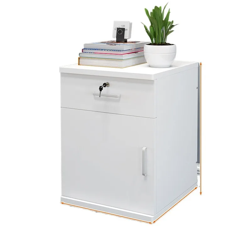 Office filing cabinets, wooden lockers with locks