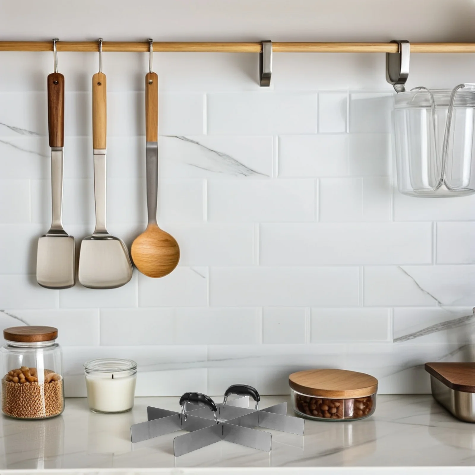 

Stainless Steel Cake Divider Precision Slicing Guide For Even Portions Baking Tool Kitchen Accessories Cheesecake Brownie