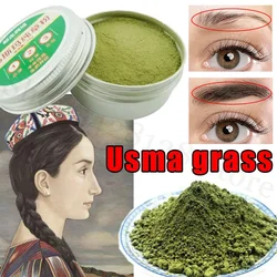 Usma Grass Eyebrow Powder Natural Grass Powder Usman Hair Growth Powder Nutrient Liquid Eyebrow Eyelash Growth Liquid