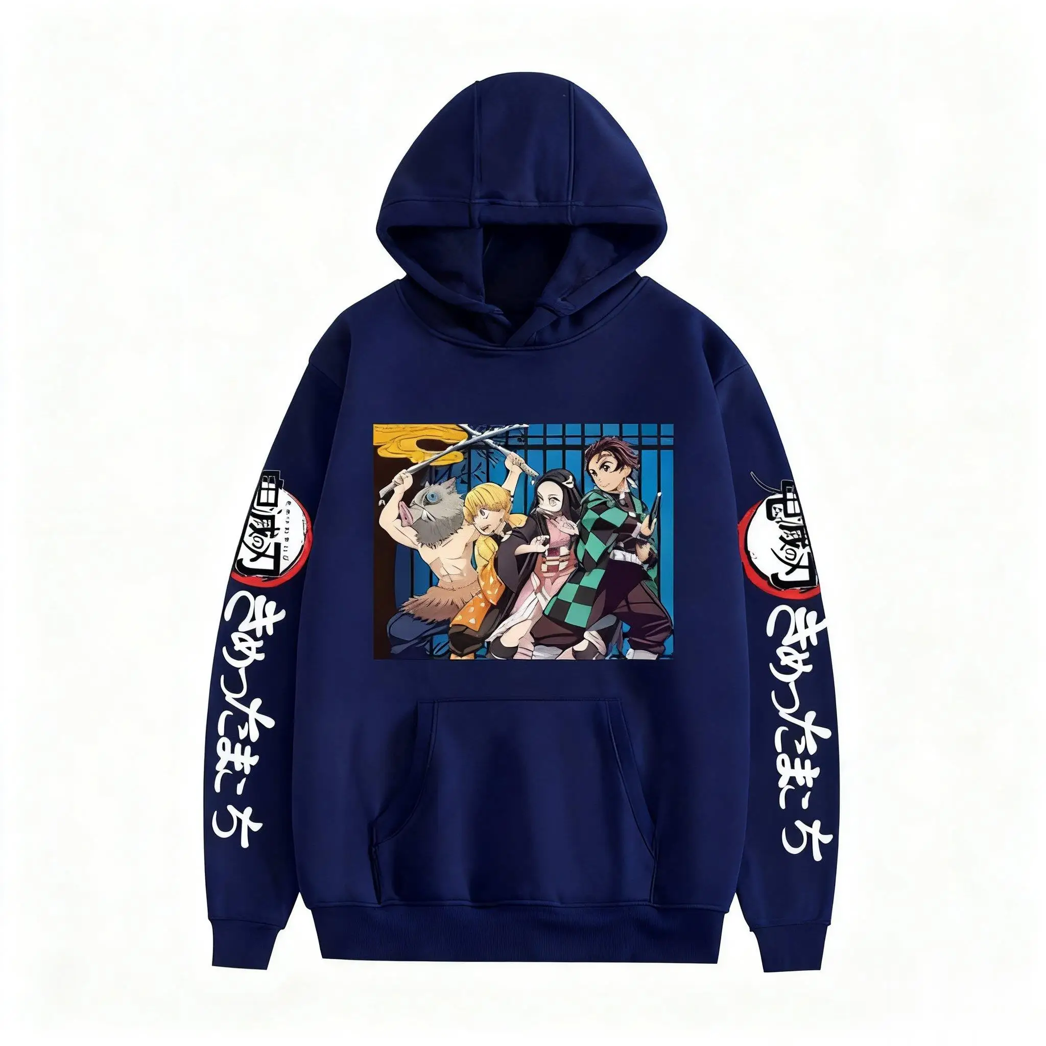Anime Hoodie Sweatshirt Männer Frauen 2026 Neue Harajuku Streetwear Cosplay Pullover Jacke Dämon Slayer Nezuko Zenitsu Mit Kapuze Tops