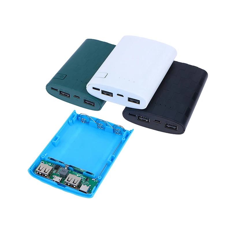 3.7V 3 Slots 18650 Battery Box Case DIY Power Bank Charger Shell Charging Case Mini Solderless Power Supply Housing 95x69x22MM