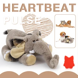 Mammoth Puppy Heartbeat Stuffed Toy for Dogs. Pet stress Relief and Calming Aid,  Heartbeat Toy  for Dog Relief