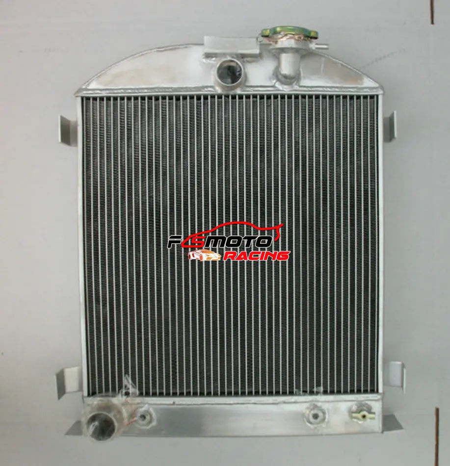 For Ford Chopped Ford Engine 1932 32 AT 3Row Aluminum Radiator