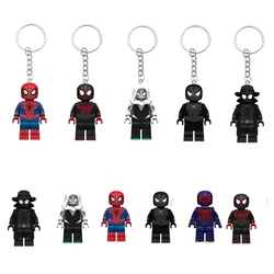 Marvel Spiderman Keychain, Gwen Filmes Periféricos, Student Cartoon Animation, Cute School Bag Pendant, Brinquedo Infantil, Presente de Ornamento