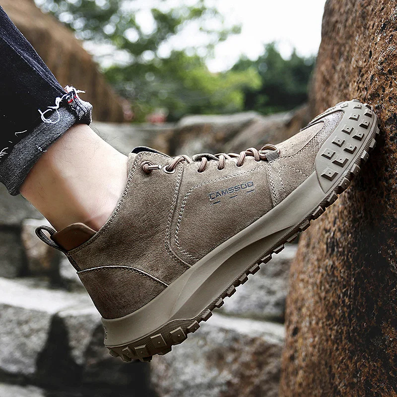 Golden Sapling-Botas de plataforma Retro para hombre, zapatos planos de ocio al aire libre, calzado de fiesta de cuero a la moda, zapatos de trabajo