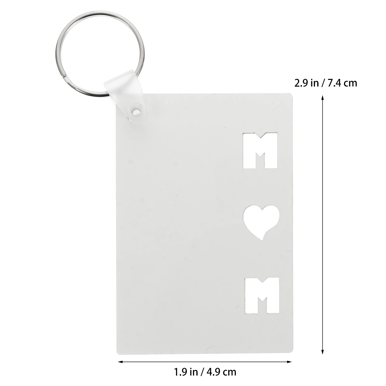 

6pcs Wooden Keychains Blank Heat Transfer DIY Heart Shaped Personalized Durable for Handmade Crafts Mothers Day Fathers Day