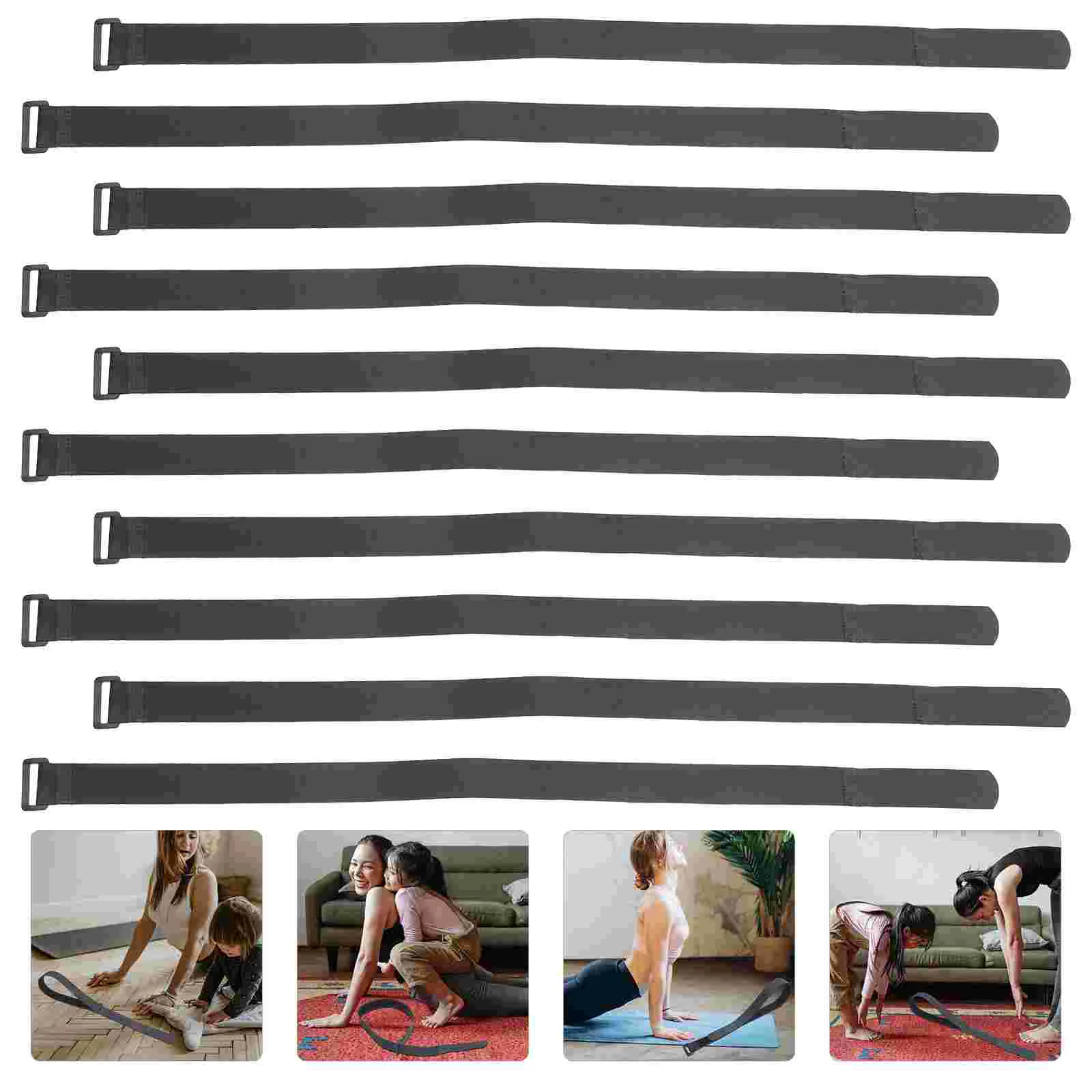 

12 Pcs Reusable Zip Ties Wire Cargo Fixing Rope Yoga Strap for Night Running Gear Cable Mats