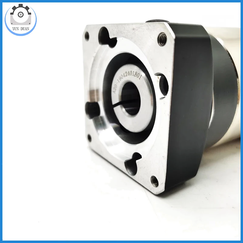 80mm Servo Motor Spur Gearbox Ratio3:1,4:1-100:1,7-12 Arcmin Round Flange Planetary Reducer,Low Noise 3500rpm Gearbox 19mm Input