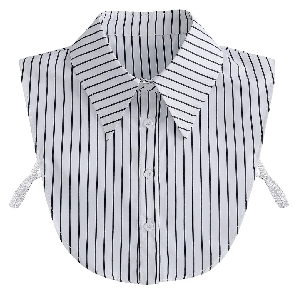 Soft Detachable Stripe Shirt Fake Collar Commute Comfortable Fake Hand Sleeves Easy To Wear Decorative False Wrist Cuffs Office