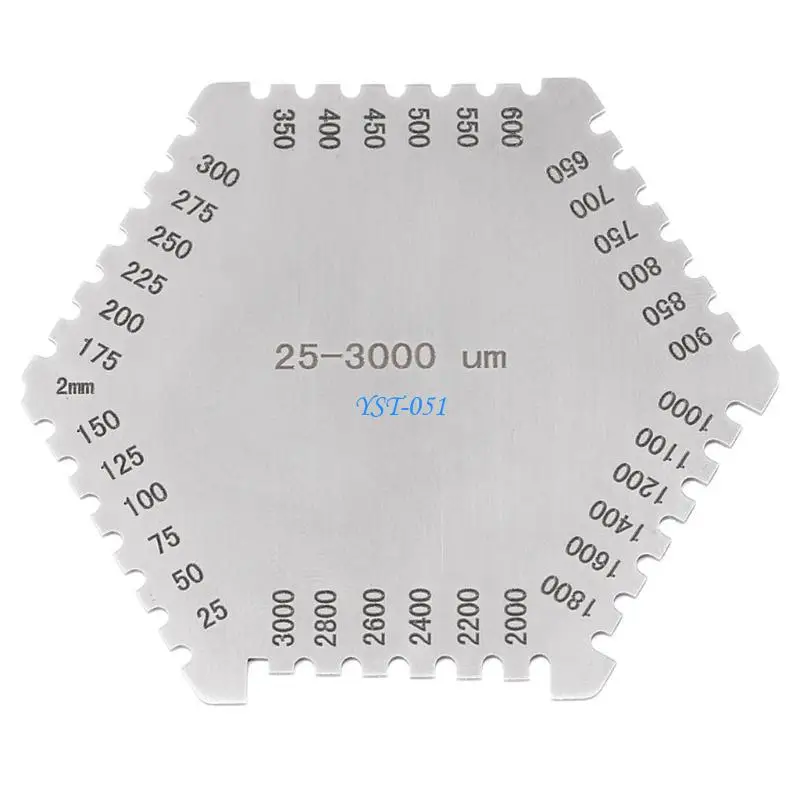 

E15A Paint Wet Film Practical High Hexagonal Wet Film Comb with Scale