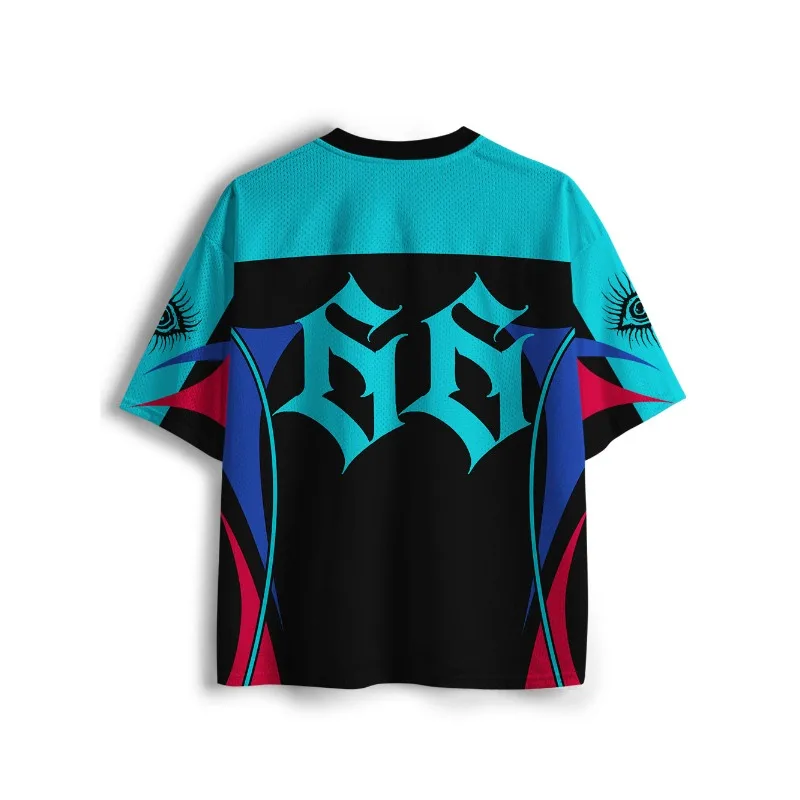 New Sports Mesh Jersey, Quick Drying Sports Short Sleeved Shirt, Upgraded Fabric, Mesh Knitted Fabric, Y2K Suggestive