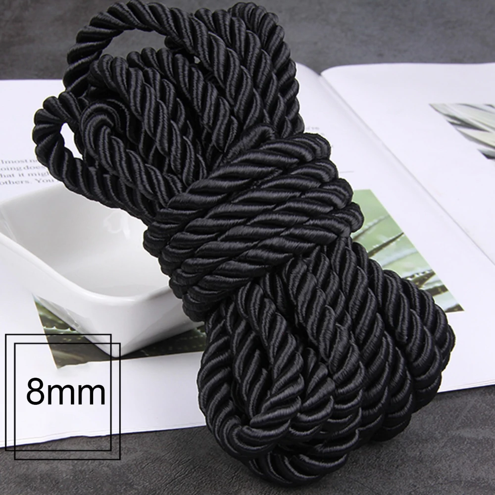 5 Meter 2/3/4/5/6mm Schwarzes Geflochtenes Seil DIY-Zubehör für die Herstellung von Handkordeln für Geschenkboxen – Detail 5