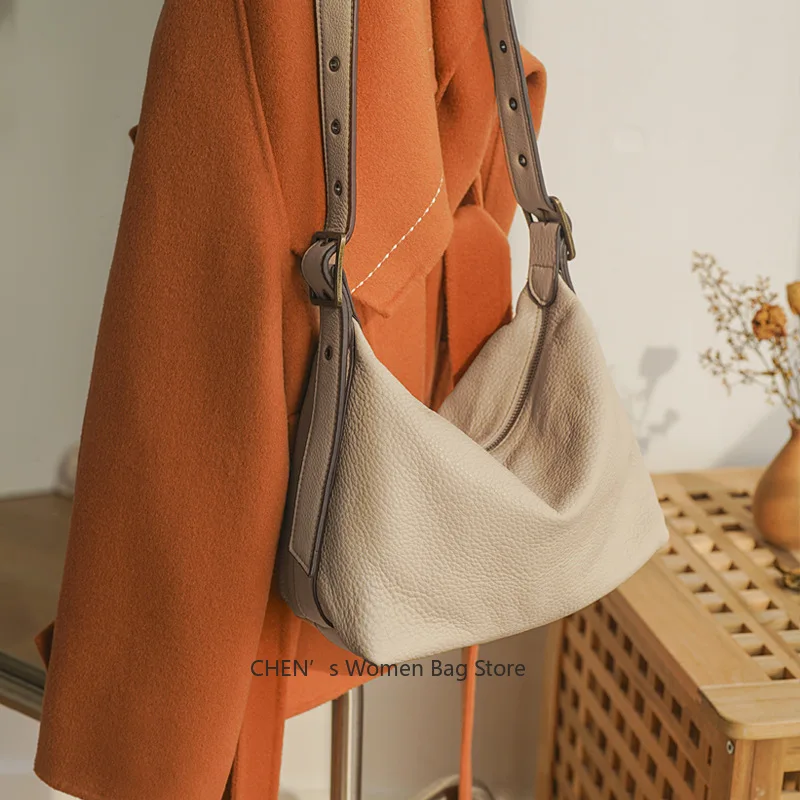 

Ladies Leather Handbag Large Capacity Trendy Underarm Bag New Style Elegant Versatile Fashion Shoulder Bag