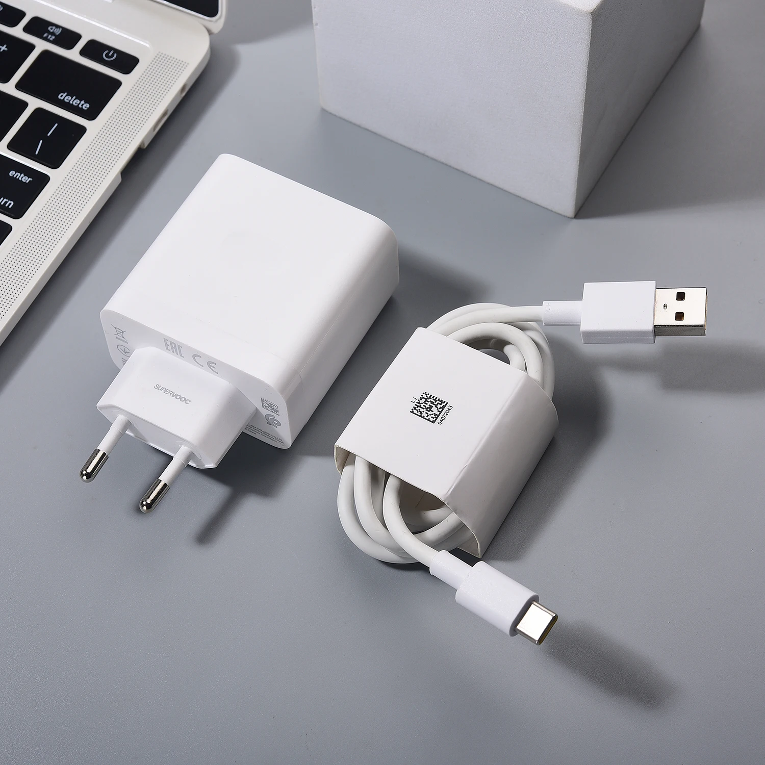 Original Realme 100W SuperVooc Charger EU Fast Charging Adapter USB C Cable For Realme 14 13 12 Pro 