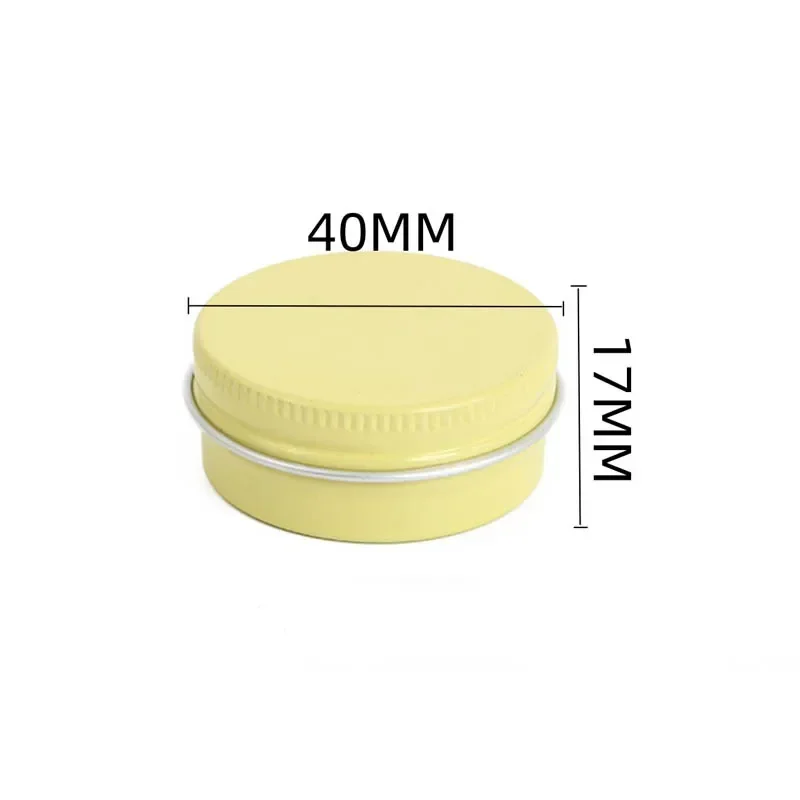 50 stks/partij Schroefdraad Aluminium Doos 15g Lege Tin Pot Kaars Potten Ronde Monster Pot Voor Gezichtscrème Lippenbalsem cosmetische Containers