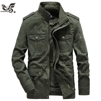 Neue Militär Jacke Männer Frühling Herbst Reine Baumwolle Outdoor Multi-tasche varsity Jacken Casual Business Mantel Männlichen Chaqueta Hombre