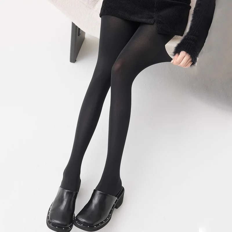 2 أزواج 80D مبهمة الجوارب السوداء المرأة لينة مطاطا جوارب طويلة مريحة بلون جوارب لارتداء اليومي والمكتب