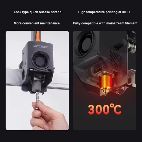 Imagen 2 del producto Para Anycubic Kobra3 Max Combo Hotend boquillas conjunto de cabezal de impresora con boquilla de 0,4/0,6/0,8mm para impresora 3D accesorios Anycubic