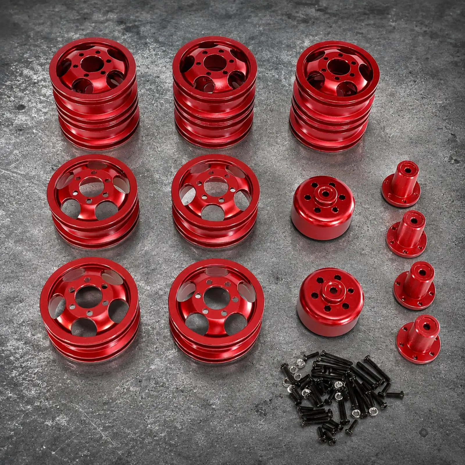 Aluminum Wheel Hub for 1 16 RC Trucks CNC Metal Upgrade Part with Mounting Adapters for Wanpilong Mangniu