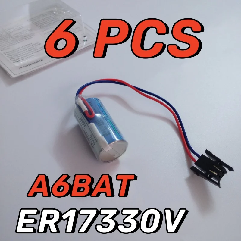 (Fresh Date) 6 PACK Original A6BAT ER17330V 3.6V 1700mah Lithium Industrial PLC Battery Servo