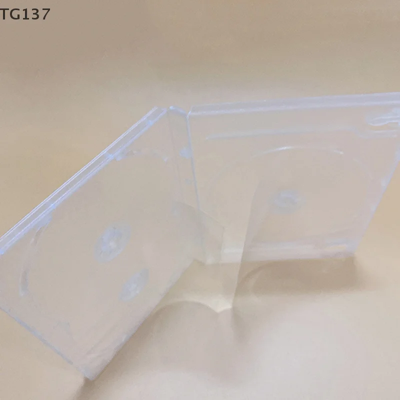 1 قطعة مربع PP البلاستيك الشفاف أسفل CD صندوق فارغ CD حالة حليبي CD حالة سعة 3 أقراص