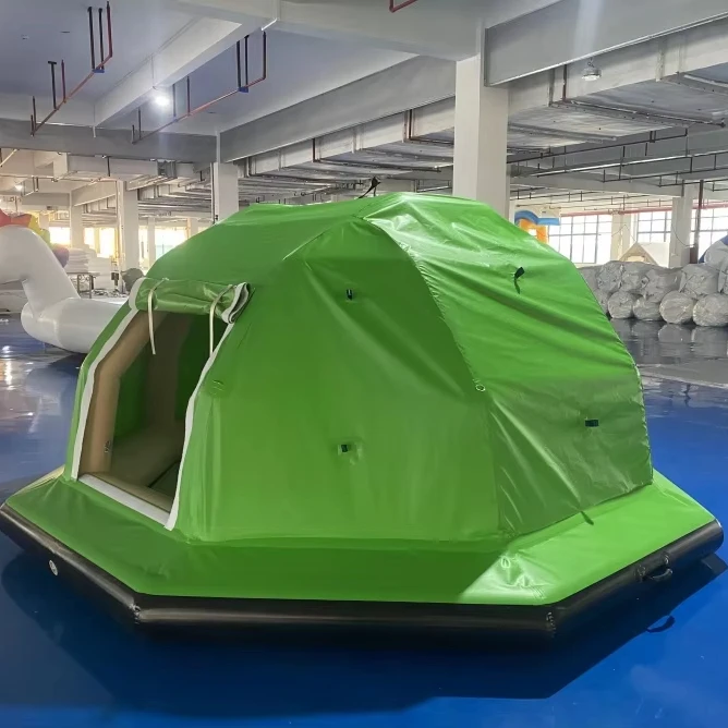 

Commercial Customized Large Camping Inflatable PVC Floating Raft Tent Camping on Water for Outdoor Events
