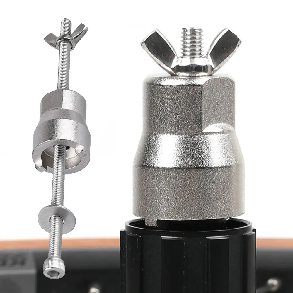 

Silver Bicycle Tower Base Tool Portable Durable Bicycle Repair Tool Stainless Steel Universal Bicycle Hub Installer