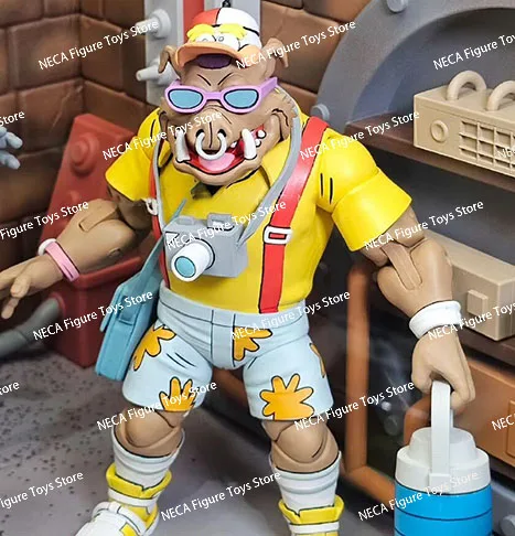 Hot New Neca Vacation Bebop And Rocksteady 2-Pack Anime Action Figure Figurine Collection Model Kid Toy Christmas Birthday Gift