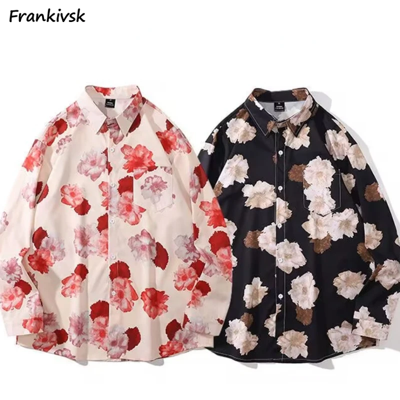 Beachwear Lightweight Women Shirts Skin-friendly Breathable Holiday Korean Style Colorful Summer Vintage Simple Smooth Slouchy