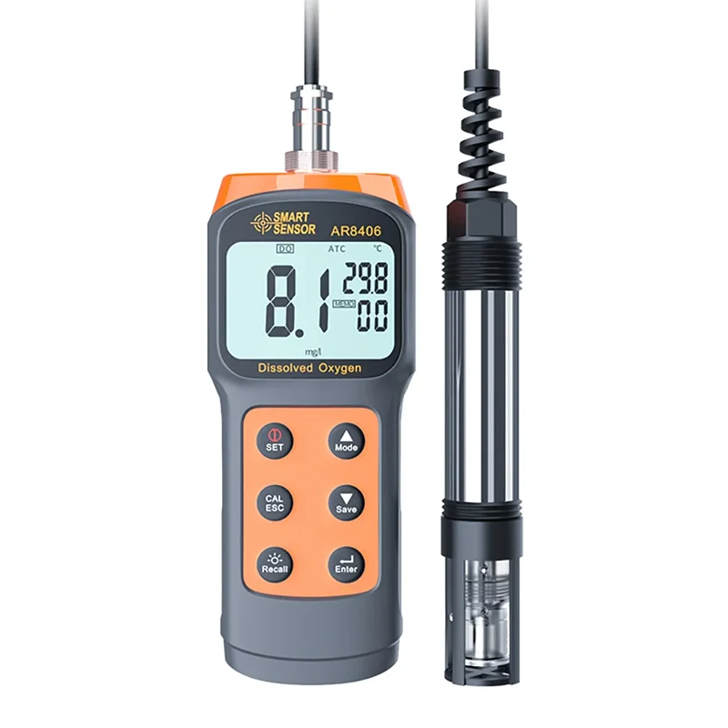 SMART SENSOR AR8406 Portable  Dissolved Oxygen meter detector for water solutions dissolved oxygen