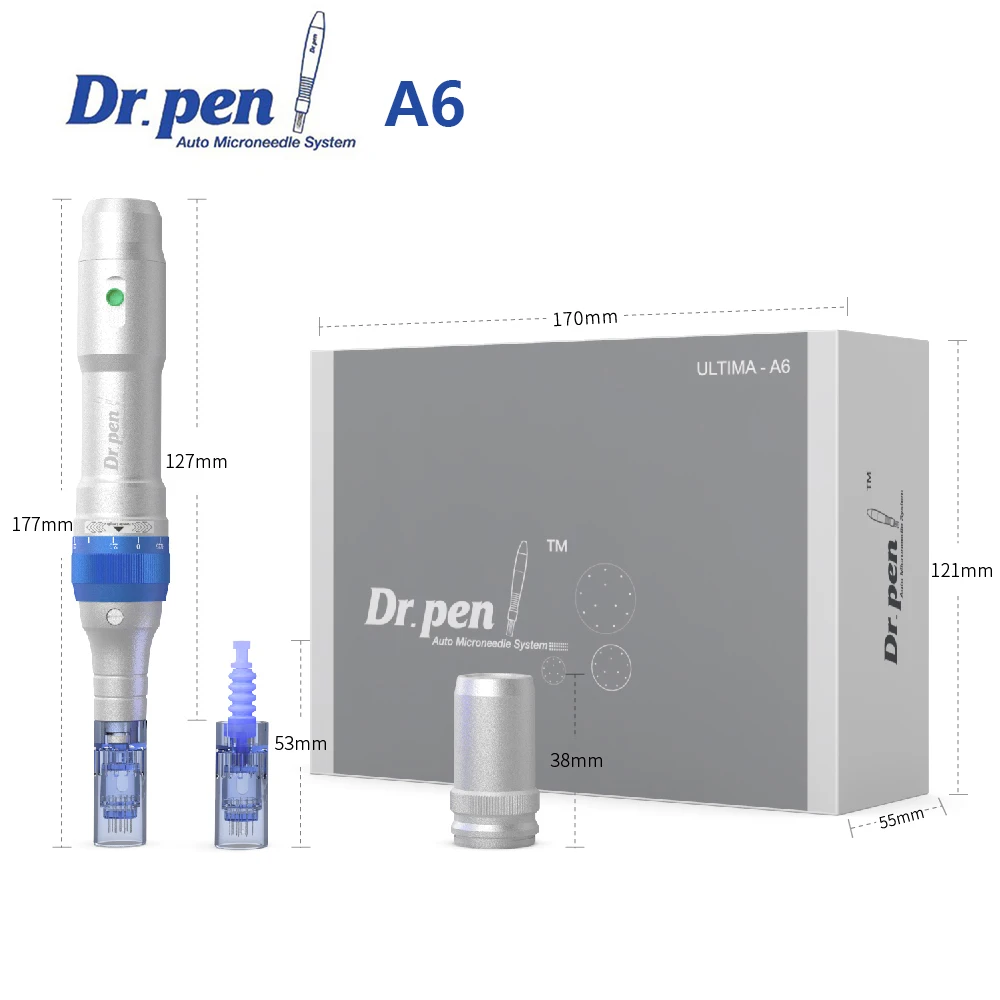 Dr pen A6 Microneedling Derma Stamp Micro Needle Dermapen Adjustable Mesotherapy Machine Microdermabrasion Skin Care Device