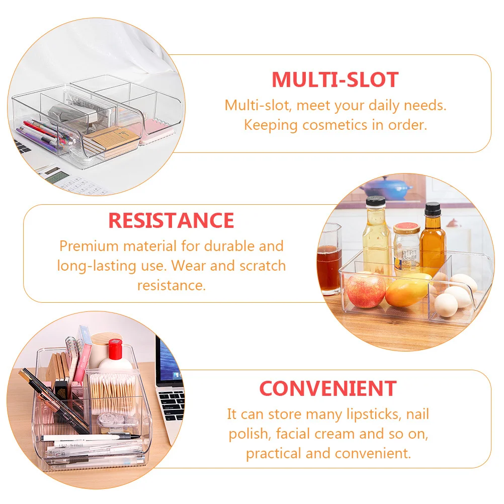 1 個ボックスマルチスロットデスクトップ収納ホルダーメイクアップリップグロスクリームプラスチックオーガナイザーコンパクト軽量ドレッシング