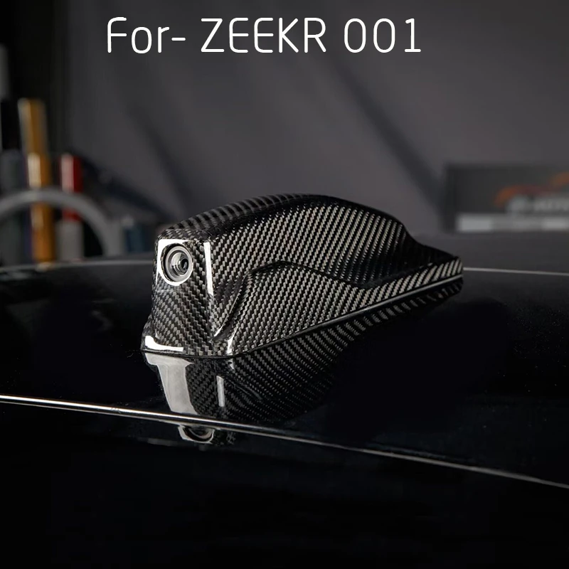 Car radio radome for ZEEKR 001 2021-2024 shark fin antenna decorative cover Carbon fiber pattern beautification sticker